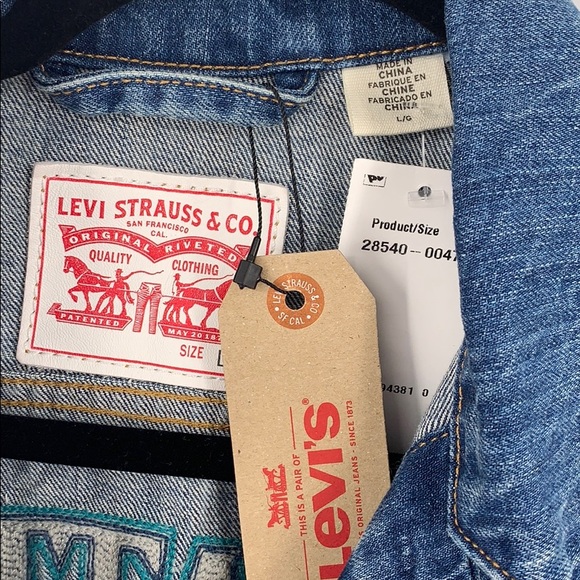 NWT Seattle mariners Levi jean jacket size large - Picture 5 of 7